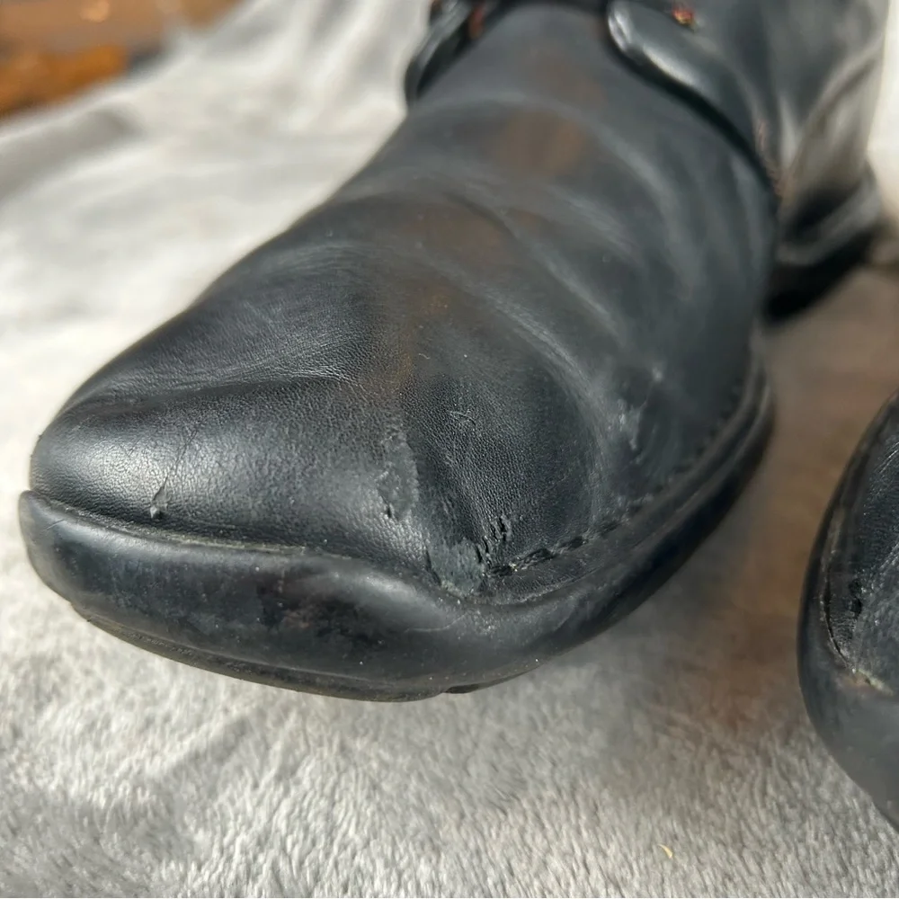 Cole Haan Zeno Chukka Boots‎ Mens Size 9.5 Black Leather W Brown Minimalist
